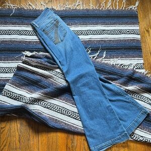 7 For All Mankind Dojo Blue Flare Jeans